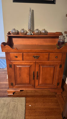 Vintage Tell City "Young Republic" Solid Hard Rock Maple Buffet & Hutch - Image 1 of 6