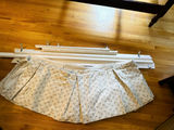 Beautiful Custom Lined Patterned Window Valance Curtains With Wood Frame And Brackets - thumbnail 1 of 4