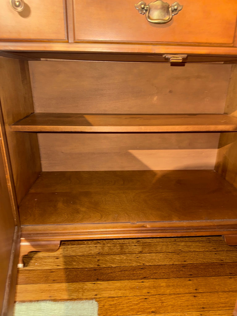Vintage Tell City "Young Republic" Solid Hard Rock Maple Buffet & Hutch - image 2 of 6