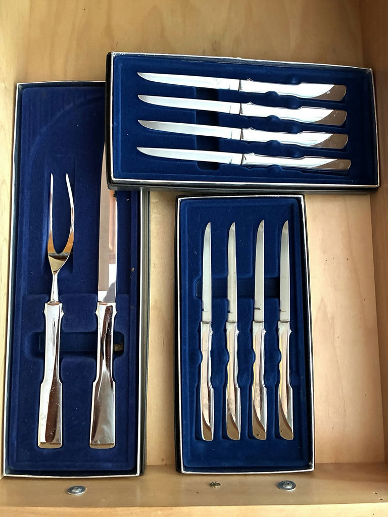 Vintage Towle "Byfield" Stainless Steel Steak Knives & Serving Utensils (10-Piece Set in Original Box) - image 1 of 4