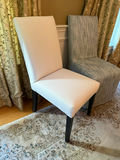 White Parsons Side Chairs W high-quality Slip Covers By Cisco Bros - thumbnail 1 of 4