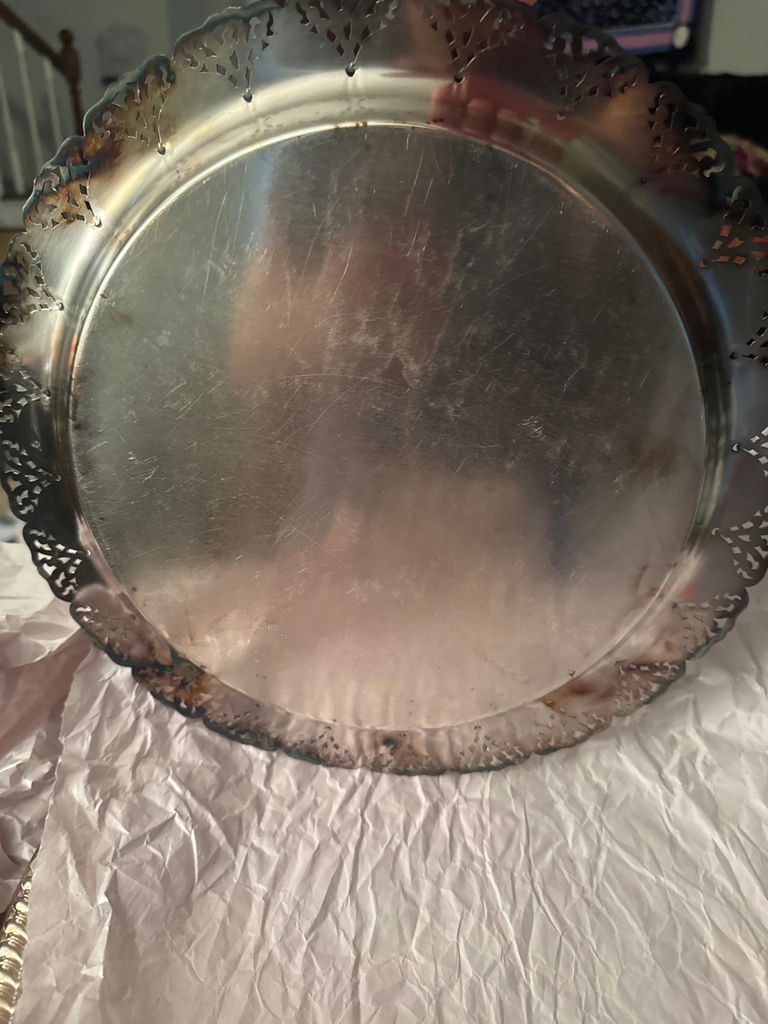 Set of Two Silver Platters  - image 4 of 4