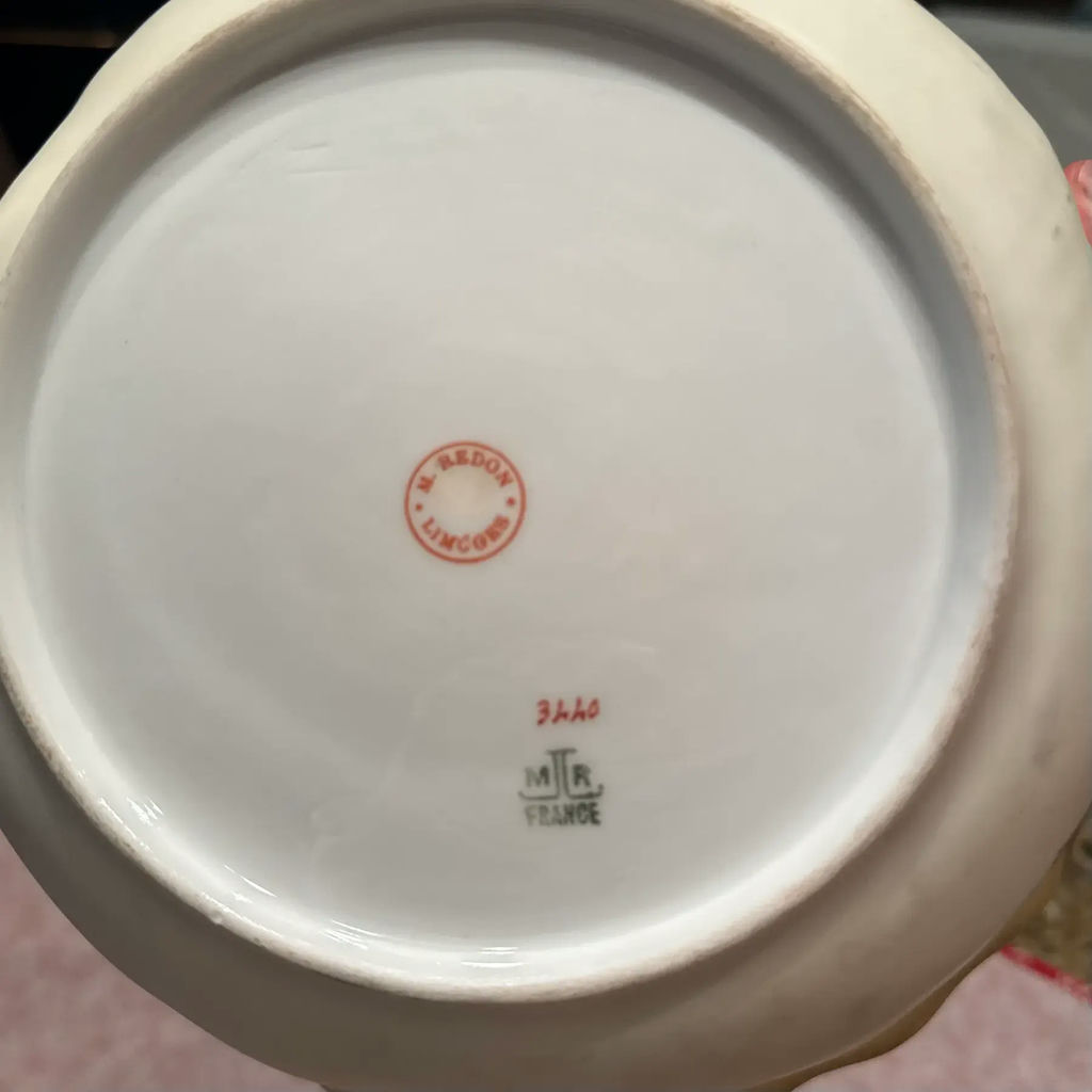 Antique 19th Century Meredon Limoges Scalloped Bowl - image 2 of 4