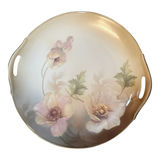 1910s r.s. Germany Hand-Painted Dual-Handled Porcelain Floral Cake Plate - thumbnail 1 of 3