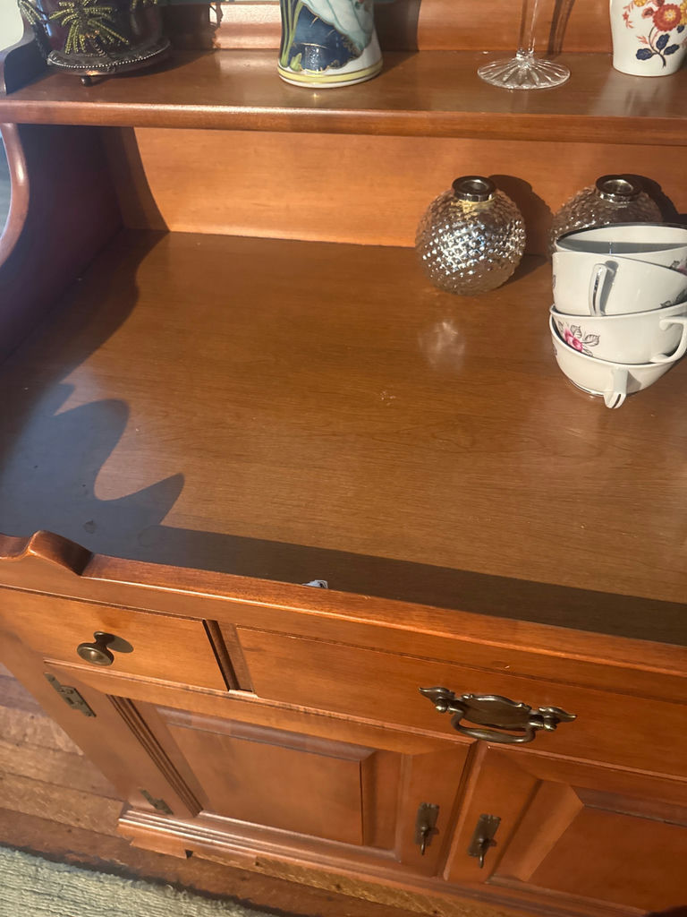 Vintage Tell City "Young Republic" Solid Hard Rock Maple Buffet & Hutch - image 4 of 6