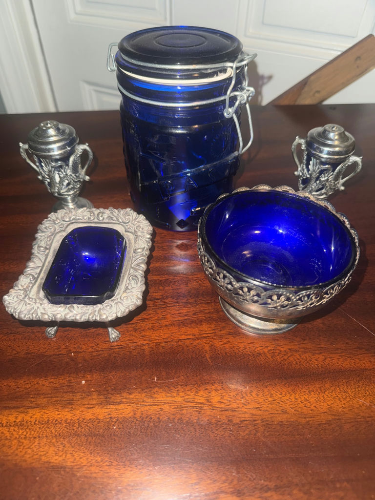 Bundle Of Cobalt Glass Items - image 1 of 10
