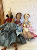 Six handmade vintage cloth dolls - thumbnail 1 of 7