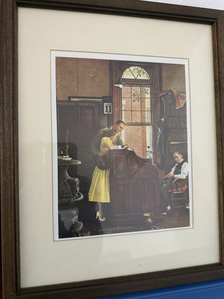 Norman Rockwell Marriage License framed print - image 2 of 5