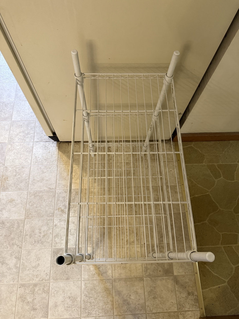 White metal 3-shelf wire rack - image 3 of 5