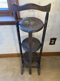 Vintage three-tier wooden stand with fruit motif - thumbnail 7 of 9