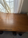 Oak desk with pedestal drawers and swivel chair - thumbnail 8 of 11