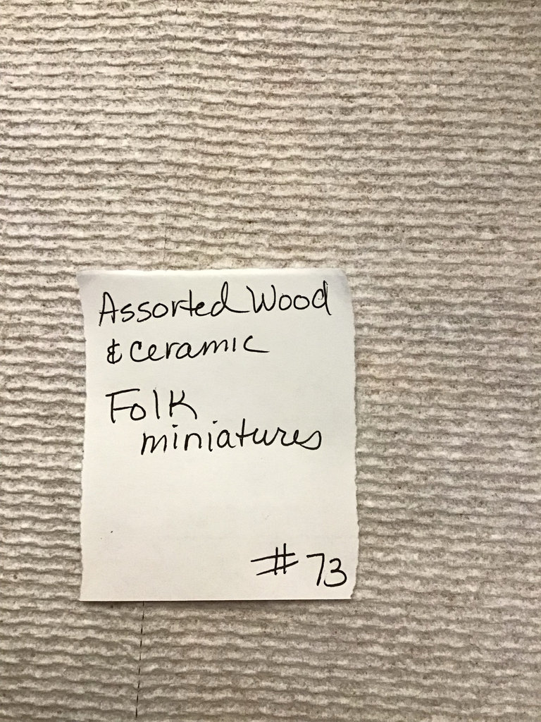 Assorted wood and ceramic folk miniatures - image 2 of 3