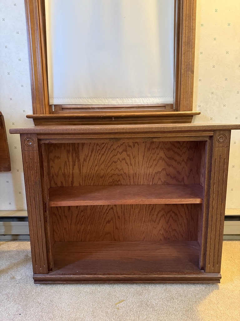 Wooden Two-Shelf Bookcase on Wheels - image 3 of 9
