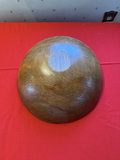 Wooden serving bowl with wear and catalog card 192 - thumbnail 3 of 5