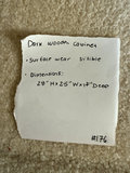 Dark wooden cabinet with double doors and bottom drawer - thumbnail 5 of 6