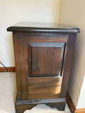 Dark wooden cabinet with double doors and bottom drawer - thumbnail 4 of 6