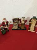Handmade Santa Figurines and Christmas Display Set - thumbnail 1 of 10