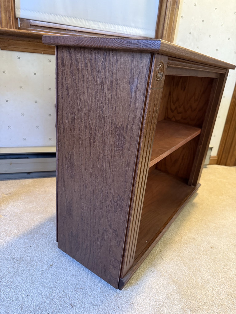 Wooden Two-Shelf Bookcase on Wheels - image 4 of 9