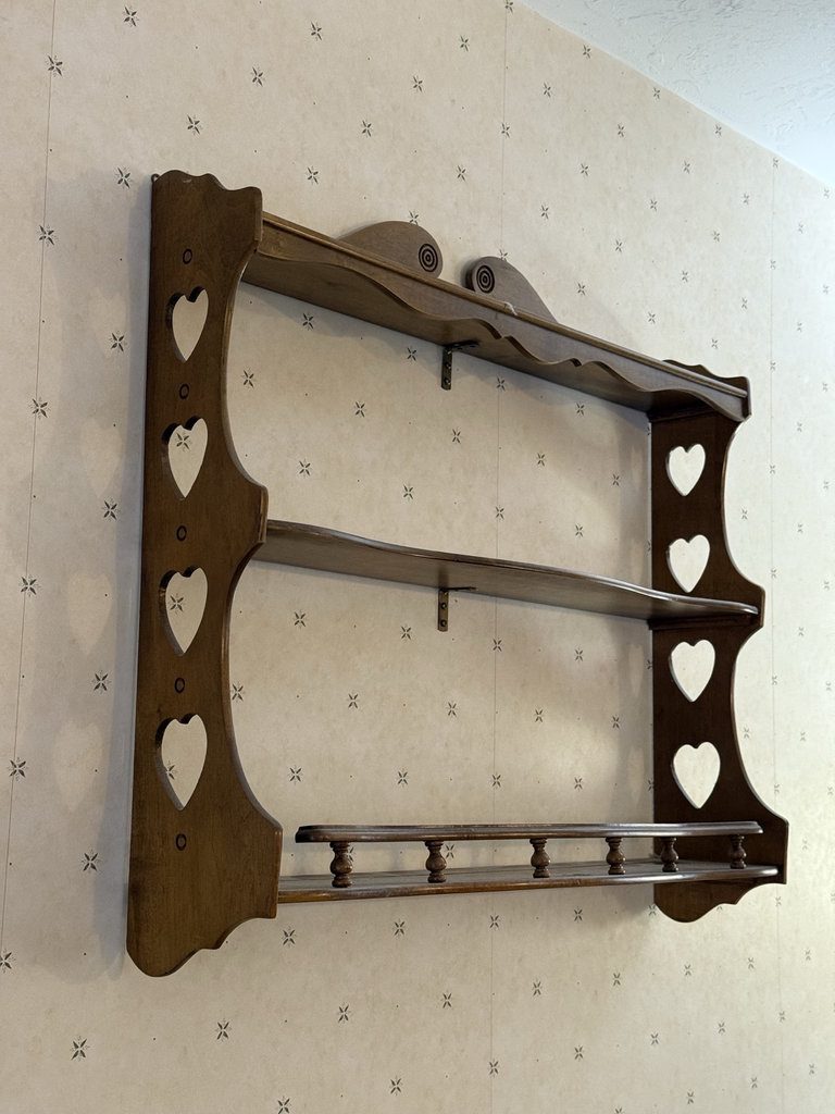 Hanging Wooden Heart Wall Shelf - image 2 of 7