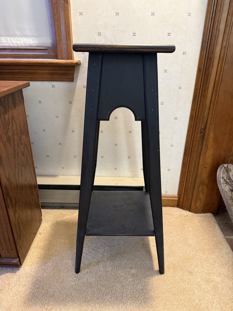 Small black wooden side table - image 1 of 7