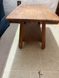 Rectangular wooden coffee table with lower shelf - thumbnail 1 of 5