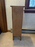 Hand-painted floral small wooden cabinet with door and shelves - thumbnail 3 of 8