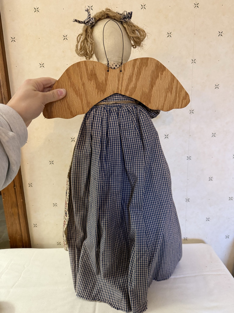 Handmade Hanging Angel Doll with Sunflower - image 2 of 7
