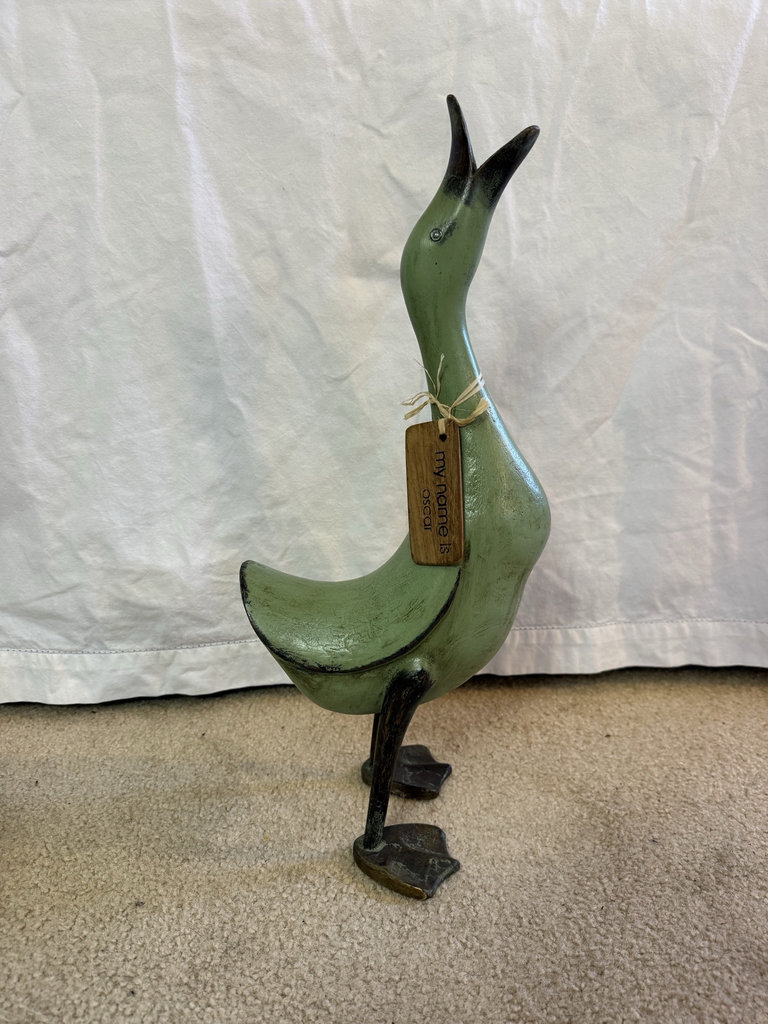 Three wooden bird sculptures: two ducks and a raven - image 5 of 11