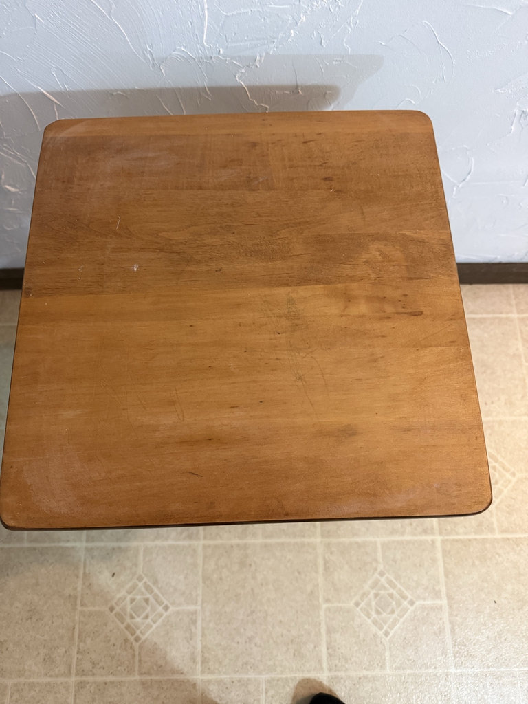 Wooden two-tier end table - image 2 of 5