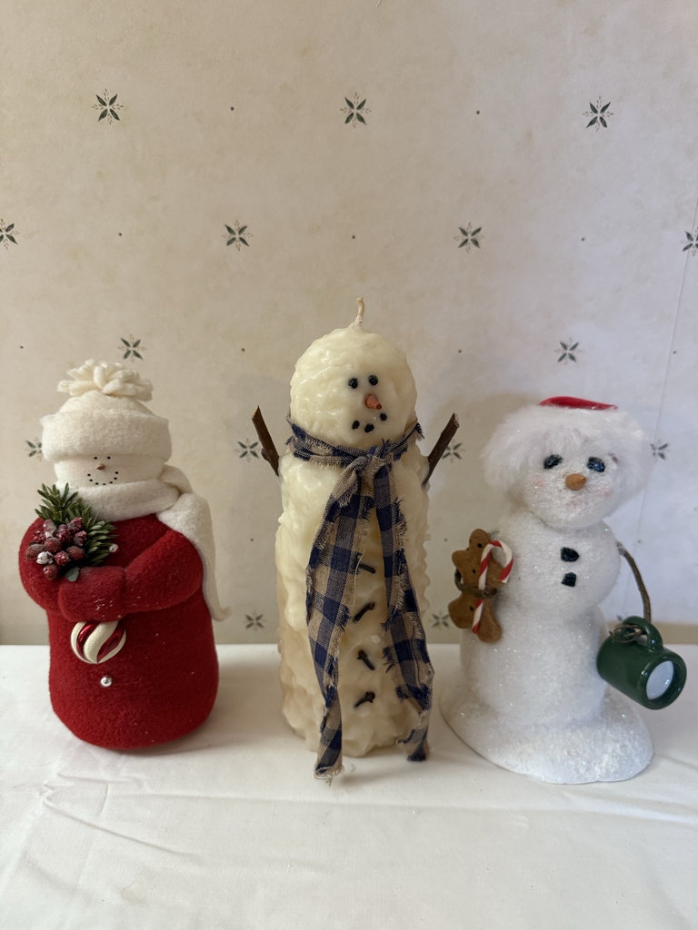 Snowman Figurines and Holiday Decor Set - image 4 of 9