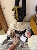 Vintage Handmade Christmas Wall Decor: Patchwork Stocking, Patchwork Quilt, and Fabric Bunny & Cat Dolls - thumbnail 4 of 8