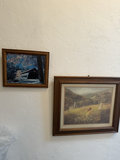 Framed artwork with handwritten note and labeled tag - thumbnail 4 of 6