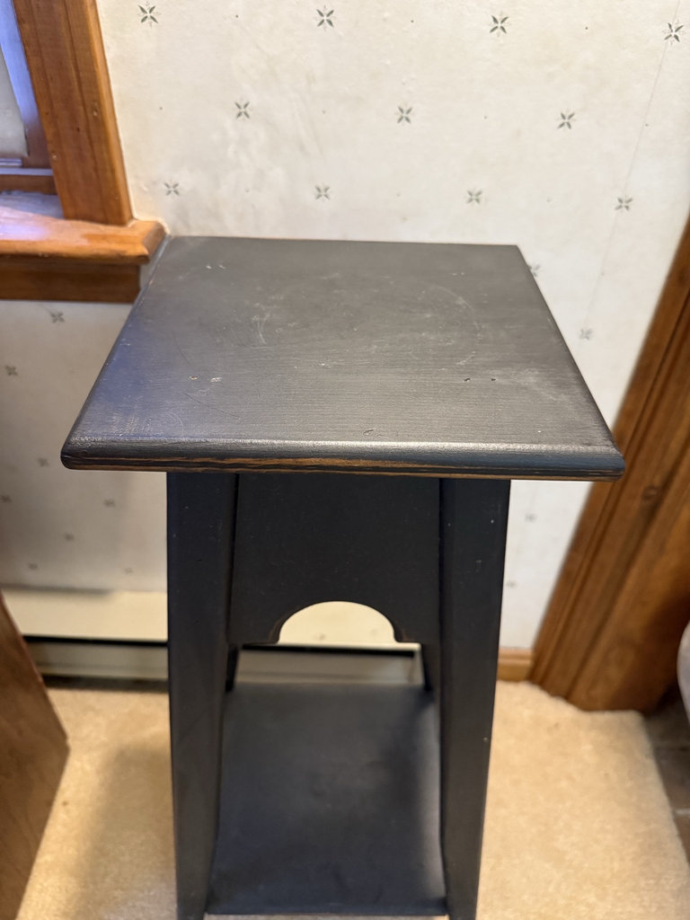Small black wooden side table - image 3 of 7