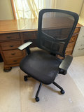 Oak desk with pedestal drawers and swivel chair - thumbnail 9 of 11