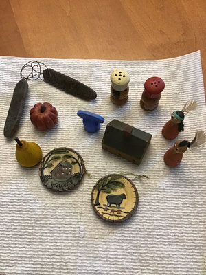 Assorted wood and ceramic folk miniatures - Image 1 of 3