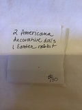 Americana decorative dolls and Easter rabbit figurine set - thumbnail 2 of 3