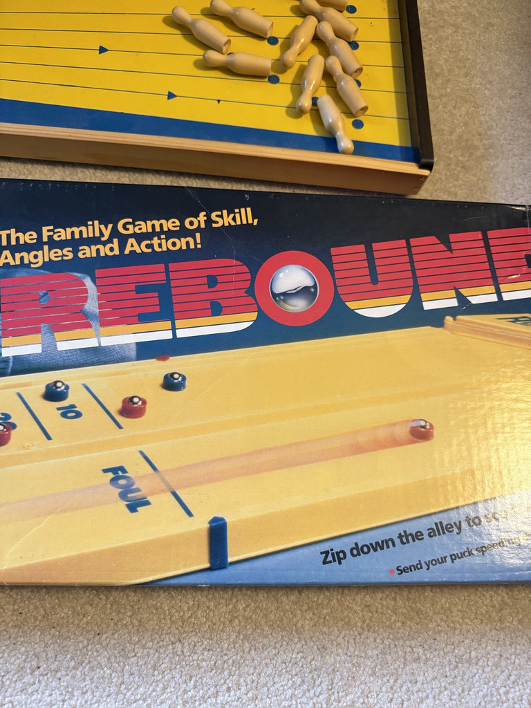 Rebound tabletop bowling game with yellow lane, pins and ball - image 2 of 4
