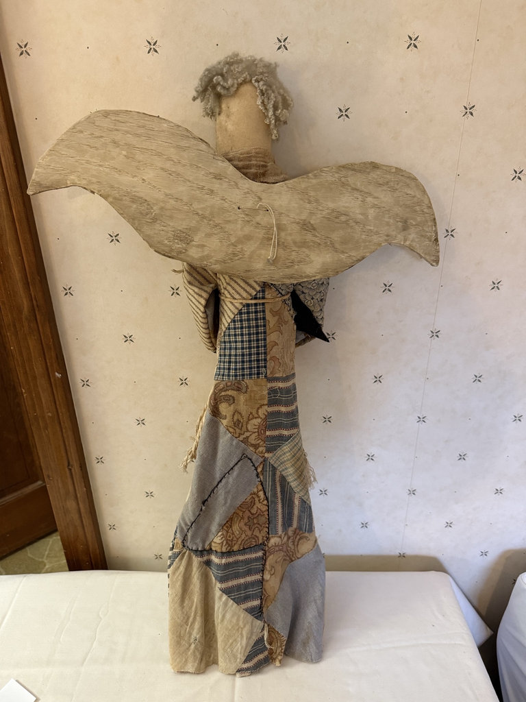 Vintage Patchwork Fabric Angel Wall Decor - image 3 of 5
