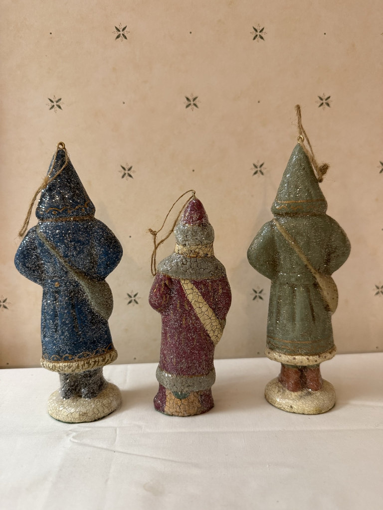 Three vintage-inspired Belsnickel Santa ornaments - image 2 of 4