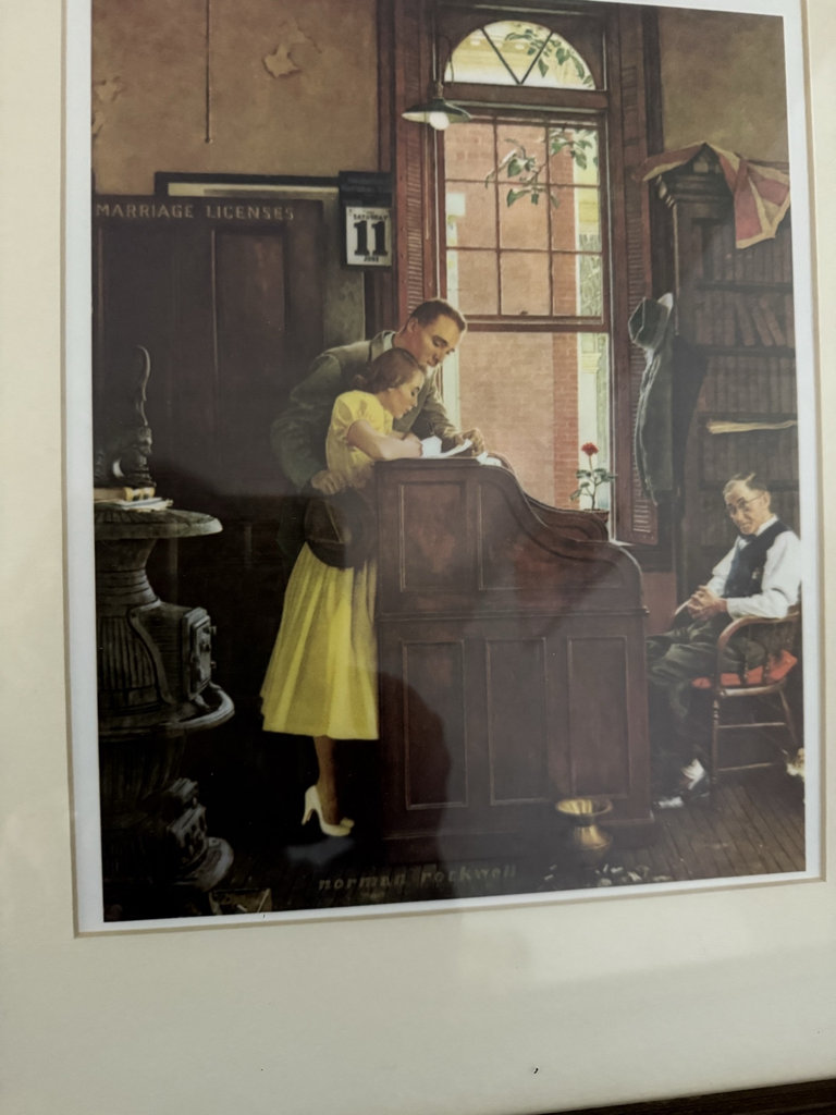 Norman Rockwell Marriage License framed print - image 3 of 5