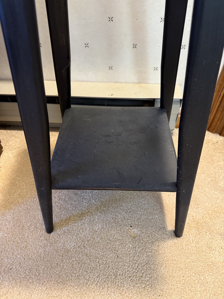 Small black wooden side table - image 2 of 7