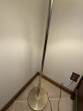 Brass floor lamp with white pleated shade - thumbnail 4 of 6