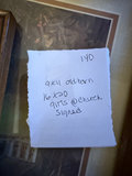 Framed artwork with handwritten note and labeled tag - thumbnail 5 of 6