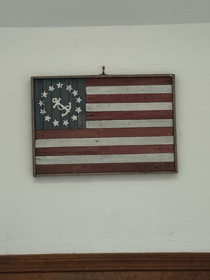 Wooden American Flag wall art - Image 1 of 4