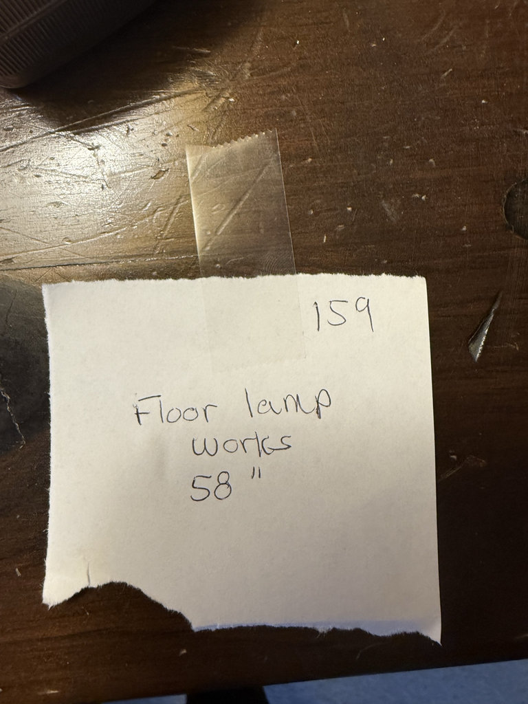 Curved-arm floor lamp with frosted glass shade - image 4 of 5