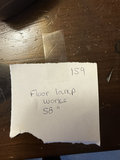 Curved-arm floor lamp with frosted glass shade - thumbnail 4 of 5