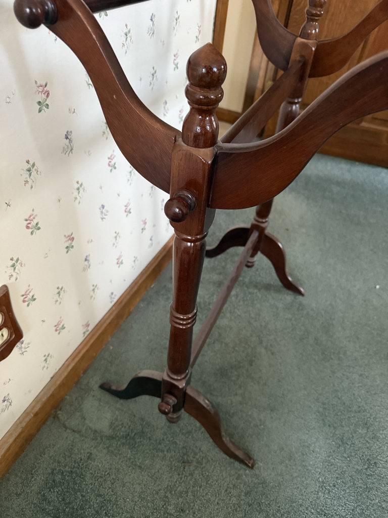 Wooden blanket rack with velvet quilts - image 3 of 6