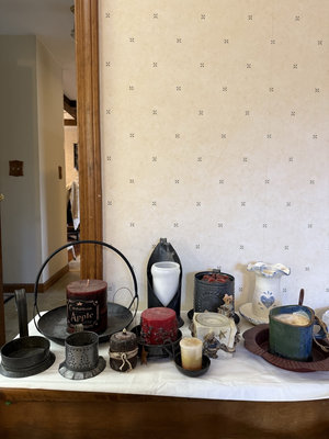 Assorted candle holders and candles - Image 1 of 8