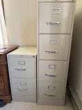 Metal filing cabinets (one tall four-drawer and one short two-drawer) - thumbnail 3 of 5