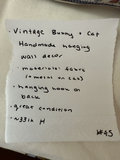 Vintage Handmade Christmas Wall Decor: Patchwork Stocking, Patchwork Quilt, and Fabric Bunny & Cat Dolls - thumbnail 7 of 8